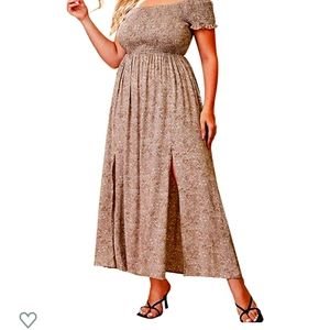 Floral Boho Off Shoulder Dress